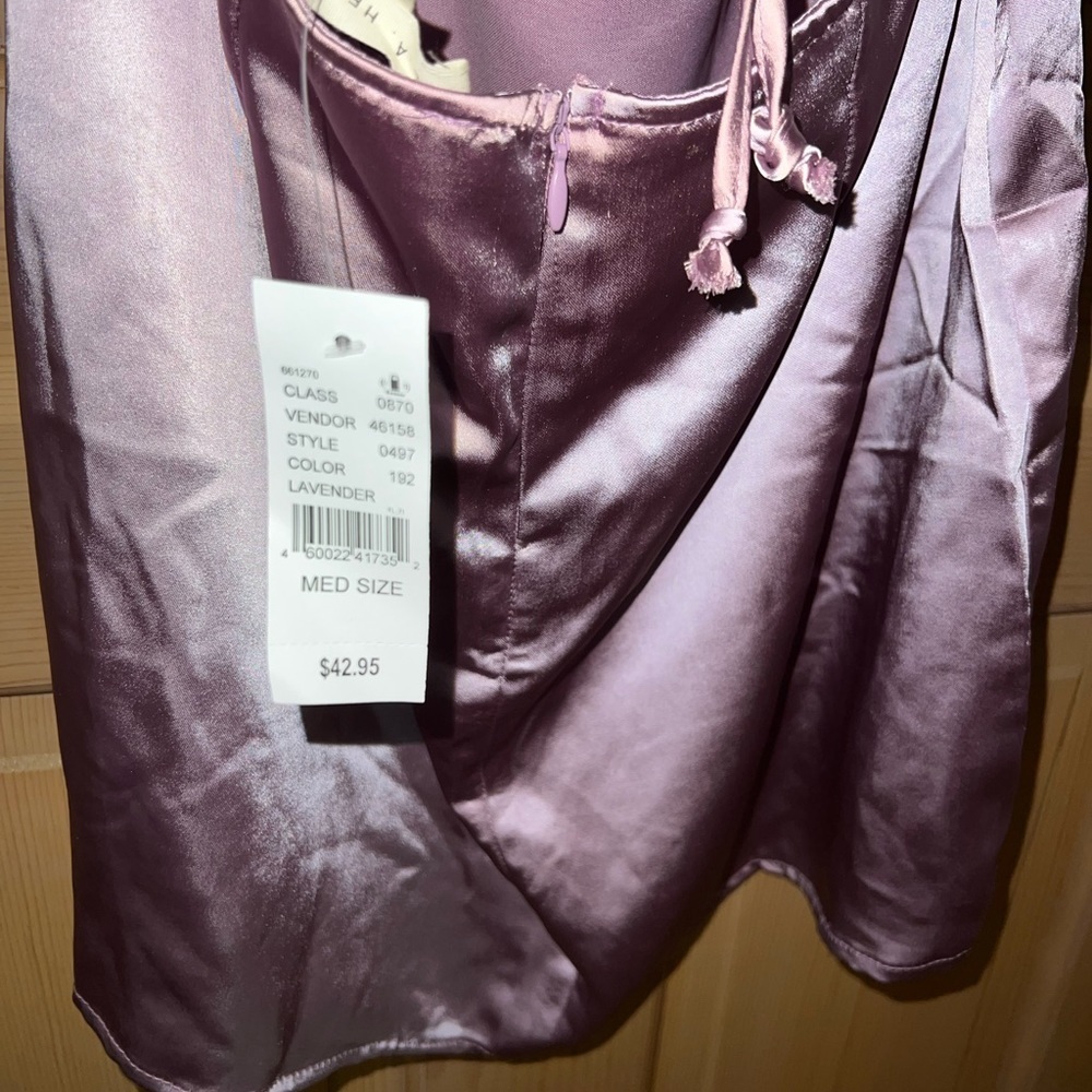 PacSun - Mini Lavender Satin Slip Dress - Medium, NWT - Picture 3 of 3
